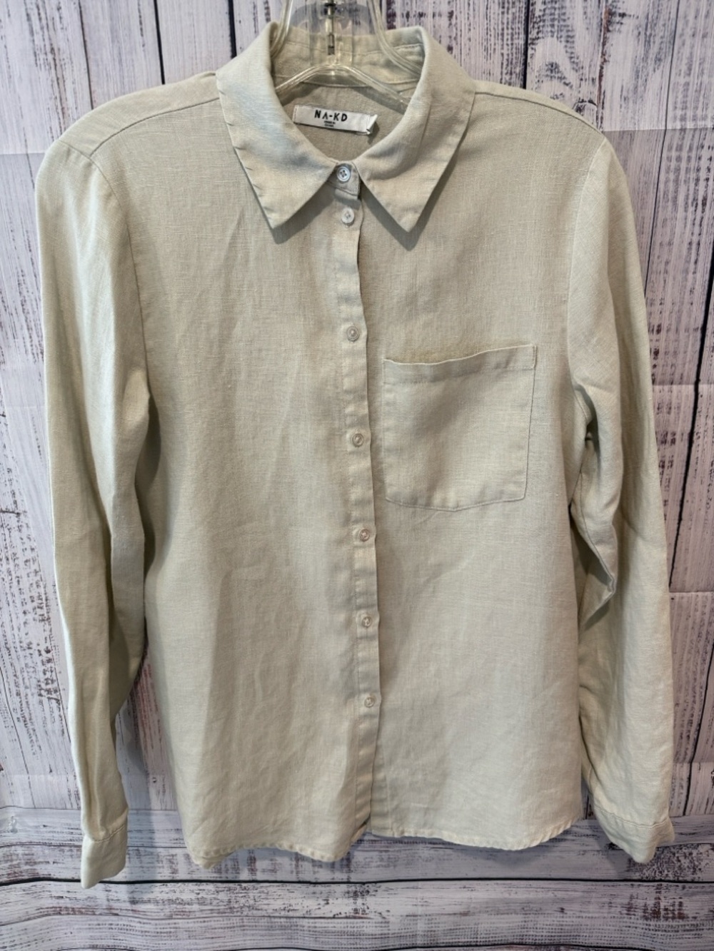 Linen Oversized Na Kd Shirt XS